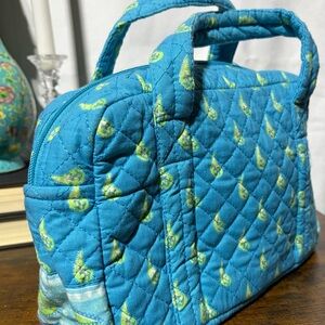 Quilted Blue and Green Women's Bag